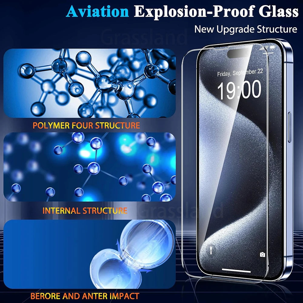 iPhone Screenprotector Gehard Glas - 4 Stuks - Voor iPhone 7 t/m 16